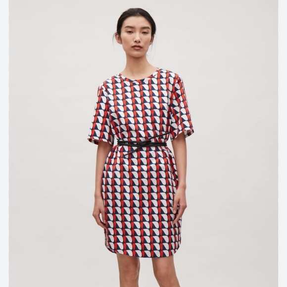 COS Oversized Printed Shift Dress With Pockets Size 8 NWOT - Picture 9 of 9